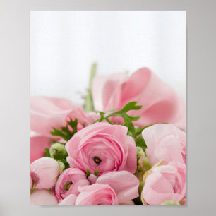 Pink Wedding Roses Poster