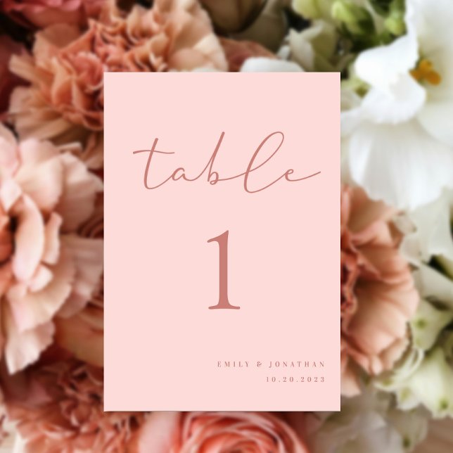 Pink Wedding Table Number (Creator Uploaded)