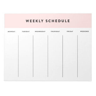 weekly scheduale