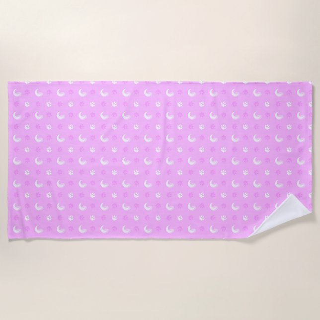 Pink Werewolf  Beach Towel (Front)