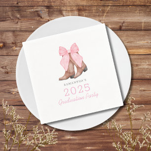 Pink Western 2025 Graduation Napkins