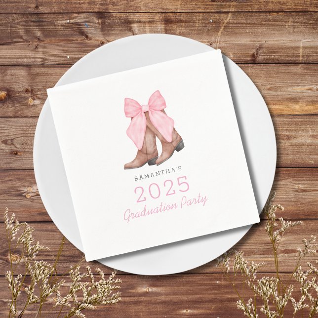 Pink Western 2025 Graduation Napkins (Creator Uploaded)