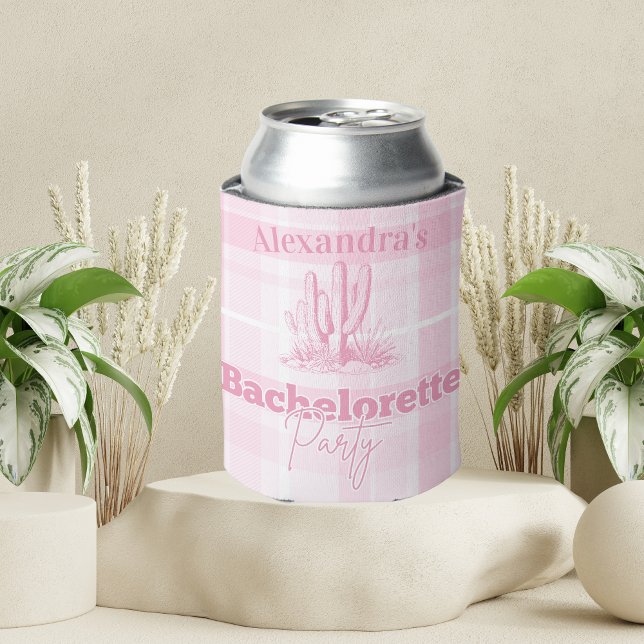 Pink Western Bachelorette Trip Can Cooler (Creator Uploaded)