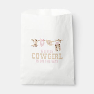 Pink Western Cowgirl Baby Shower Favor Bag