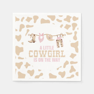 Pink Western Cowgirl Baby Shower Napkins