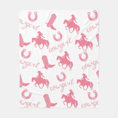 Pink  Western Cowgirl Blanket _ Personalized