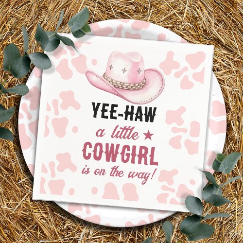 Pink Western Rodeo Cowgirl Baby Shower Napkins