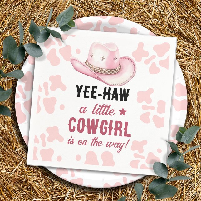 Pink Western Rodeo Cowgirl Baby Shower Napkins (Creator Uploaded)