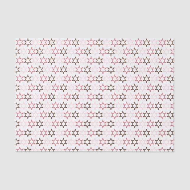 Pink Western Sheriff Star Tissue Paper (Front)