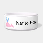 Pink Whale. Bowl<br><div class="desc">An animal cartoon of a cute whale, this whale is pink.</div>