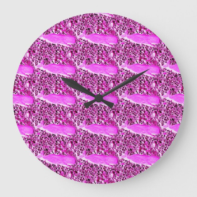 pink whale clock (Front)