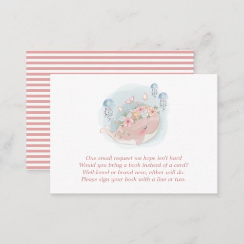 Pink Whale Jellyfish Books For Baby Enclosure Card