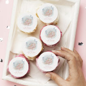 Pink Whale Jellyfish Girl Baby Shower Edible Frosting Rounds