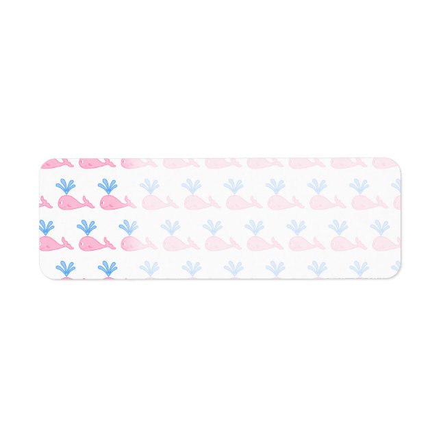 Pink Whale Pattern. Label (Front)