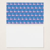 Pink Whale Pattern on Blue. (Front & Back)