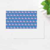 Pink Whale Pattern on Blue. (Desk)