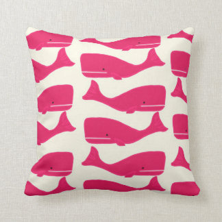 pink whale pillow
