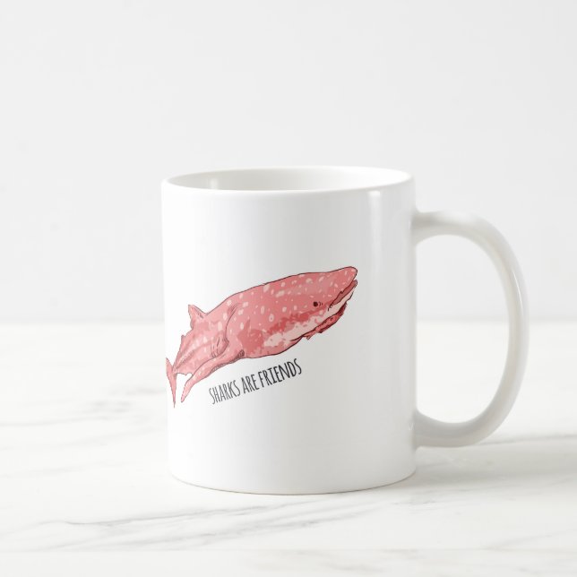 Pink Whale Shark Coffee Mug (Right)