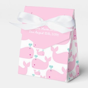 Pink Whale Theme Baby Shower Favor Boxes by KaleenaRae at Zazzle
