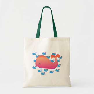 Pink Whale Tote Bag