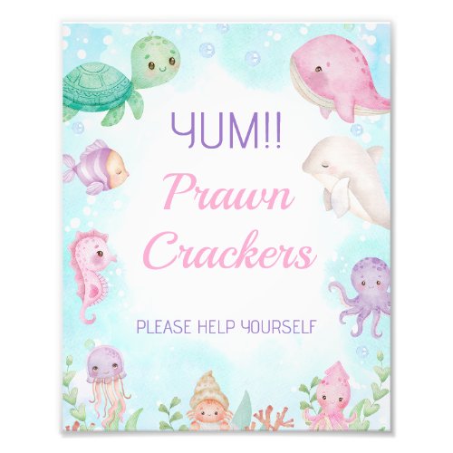 Pink Whale Under the Sea Birthday Sign