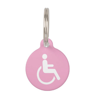 Pink Wheelchair – Accessibility Awareness Pet ID Tag