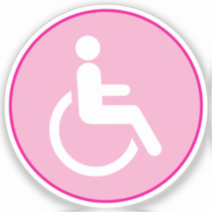 Pink Wheelchair – Accessibility Awareness Sticker