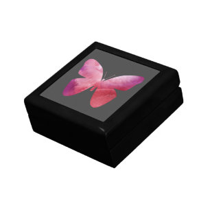 Pink whimsical butterfly gift box