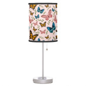 Pink Whimsical Butterfly Girls Room Table Lamp (Left)