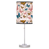 Pink Whimsical Butterfly Girls Room Table Lamp (Front)