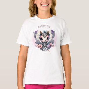 Pink Whimsical "Dream Big" Little Dragon  T-Shirt