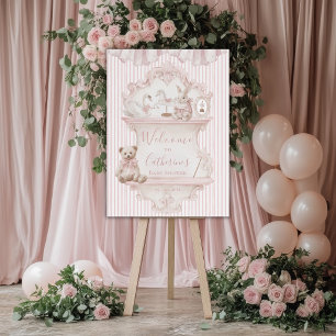 Pink Whimsical Elegant Baby Shower  Foam Board