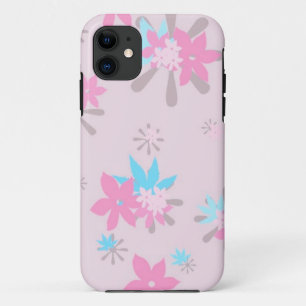 Pink Whimsical Floral Pattern iPhone 11 Case