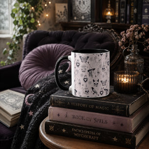Pink Whimsigoth Witchy Pattern Mug