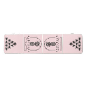 Pink Whisper & Black Pineapple Wedding Arch & Name Beer Pong Table