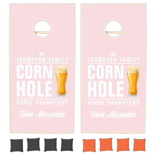 Pink Whisper Brew Battle Champions Team Cornhole Set