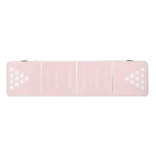 Pink Whisper Couple Names with Wedding Date Beer Pong Table