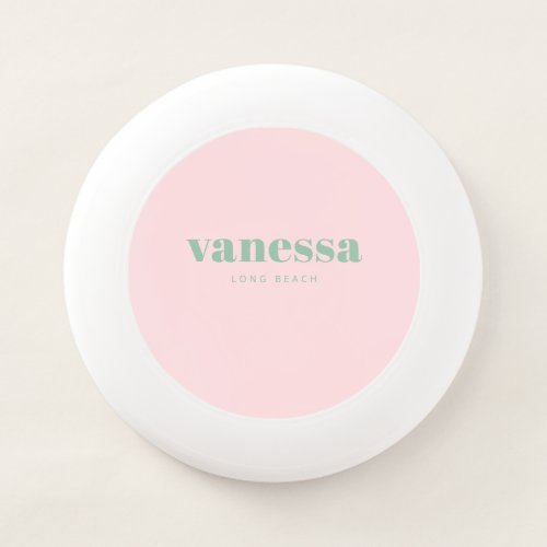 Pink Whisper Minimal Modern Classic Name Wham-O Frisbee