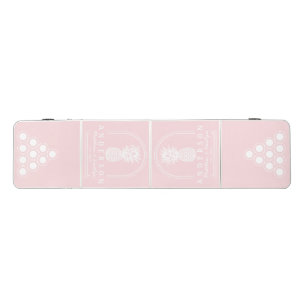 Pink Whisper Pineapple Wedding Arch & Name Beer Pong Table