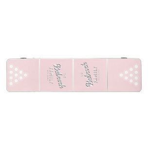 Pink Whisper Retro Family Name & Year Beer Pong Table