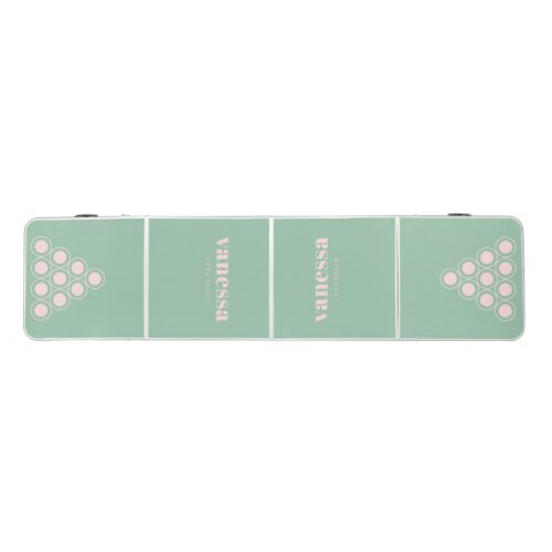 Pink Whisper Reverse Minimal Modern Classic Name Beer Pong Table