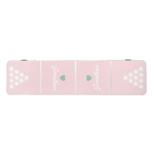 Pink Whisper Vintage GR Heart Signature Beer Pong Table