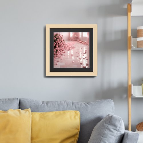 pink whispers of a sparkling  framed art
