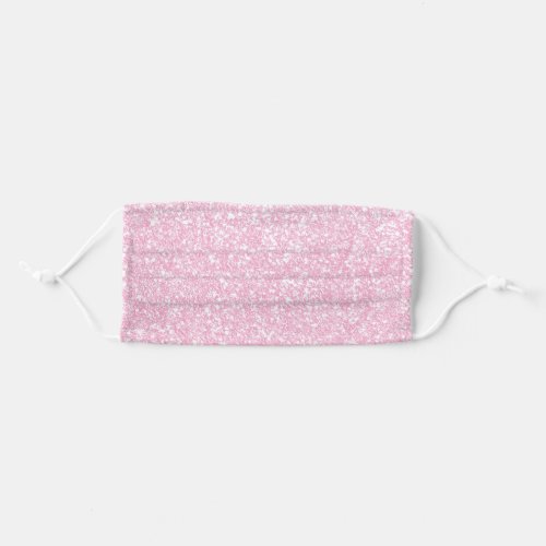 Pink White Abstract Texture Adult Cloth Face Mask