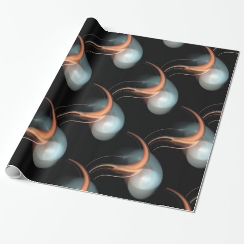 PINK WHITE ALIEN PEARLS WRAPPING PAPER