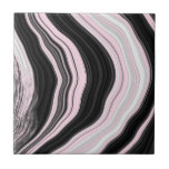 Pink white and black agate marble effect tile<br><div class="desc">This modern tile features a luxurious agate-style marble effect with swirling shades of pink, white, and black, making a chic and feminine statement. It is ideal for pink bathroom accents or as a glamorous focal point in a luxury bedroom. The abstract, geode inspired pattern adds a touch of elegance and...</div>