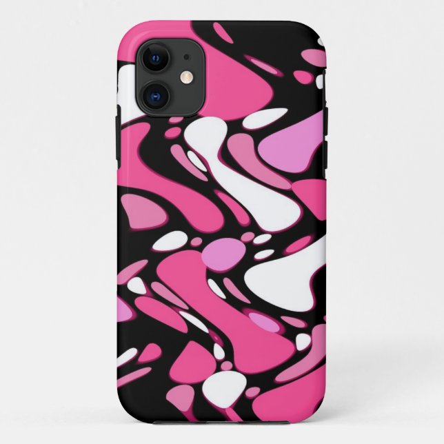 pink white and black Case-Mate iPhone case (Back)