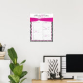 Pink, White, and Black Reception Seating Chart (Home Office)