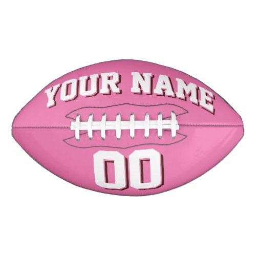PINK WHITE AND BROWN Custom Football