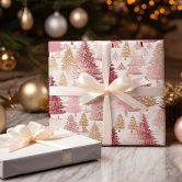 Elegant Golden Black White Luxury Christmas Gift Wrapping Paper